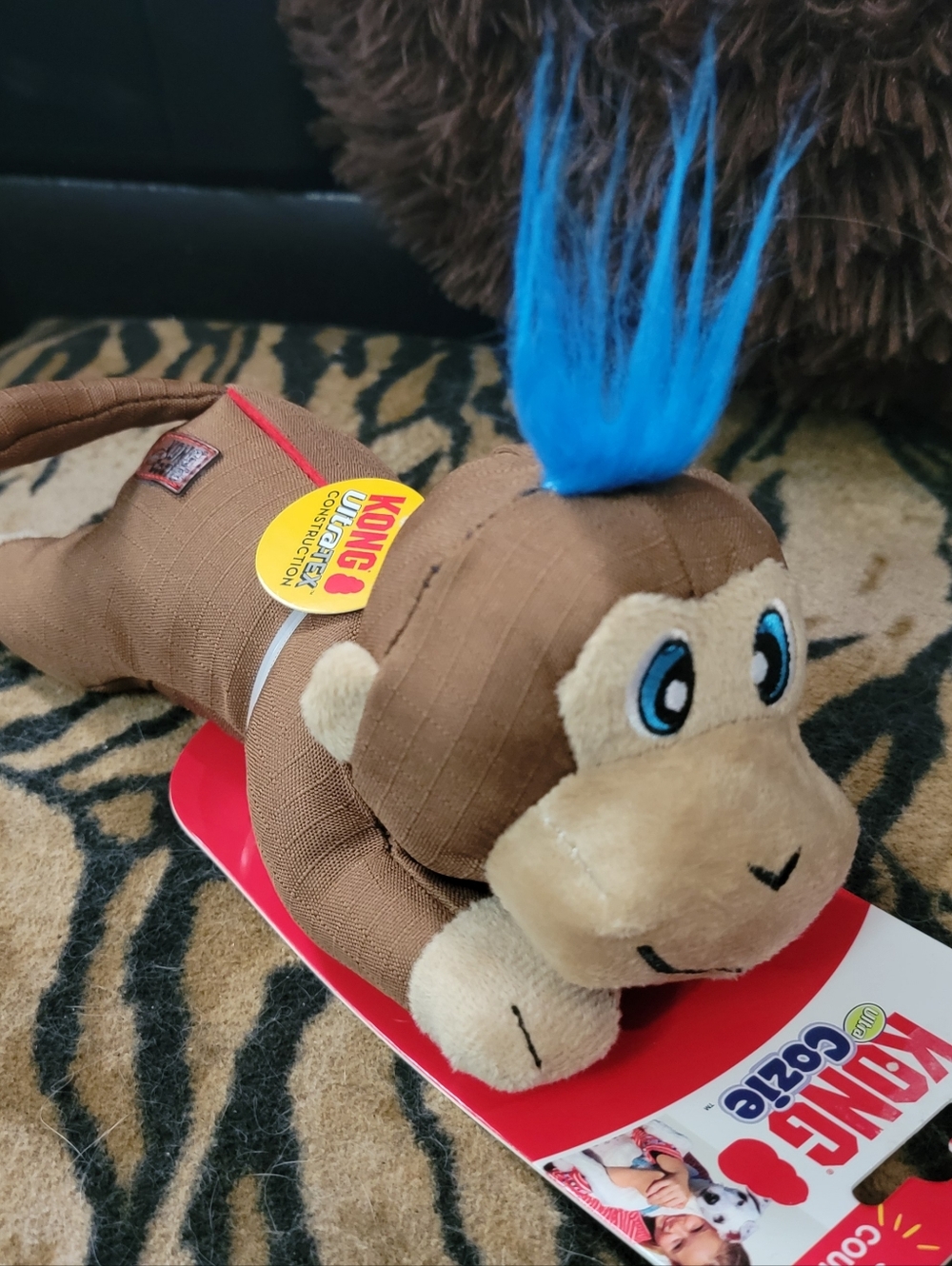 Kong Dog Cozi Monkey Canvas Stuffed Toy Sz Med